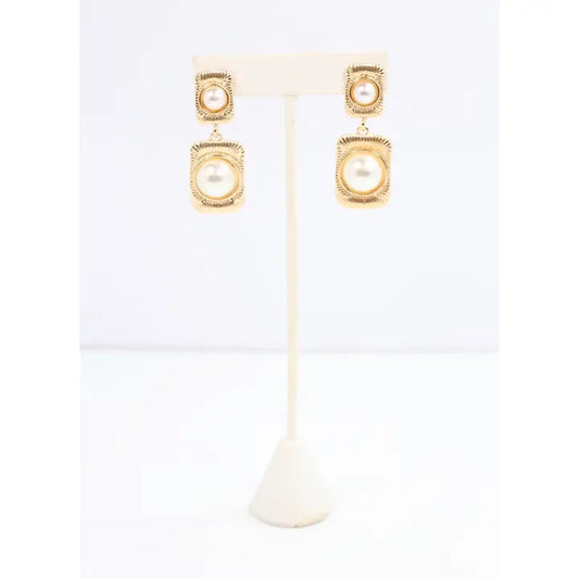 Giovonnie Pearl Drop Earring Gold - preorder