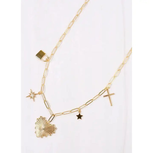 Haney Charm Necklace Gold - preorder
