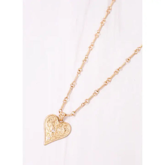 Kelly Heart Necklace Gold - preorder