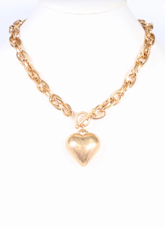 Kramer Heart Necklace - Gold - preorder