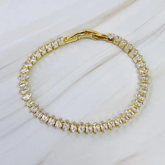 Marquise Cut Sparkle Tennis Bracelet - preorder