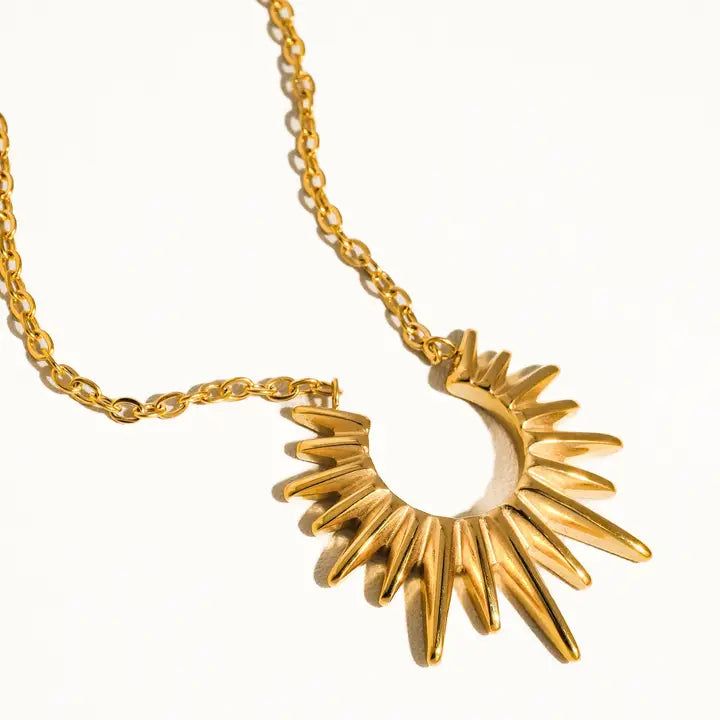 Muse Non-Tarnish Gold Sun Necklace - Preorder