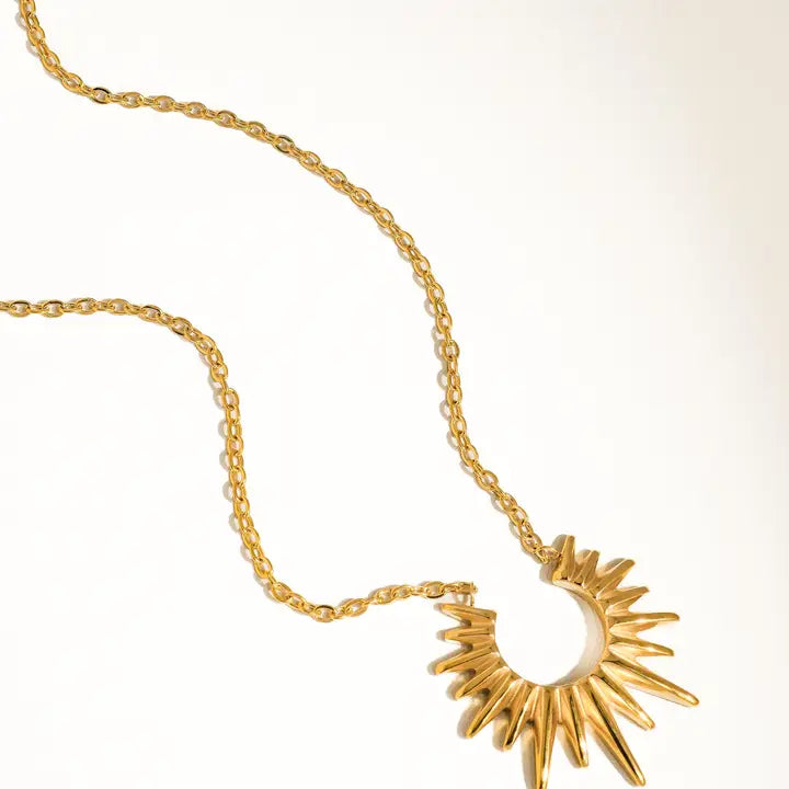 Muse Non-Tarnish Gold Sun Necklace - Preorder