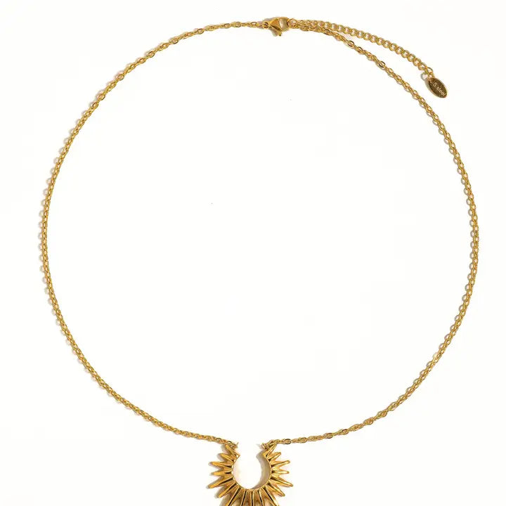 Muse Non-Tarnish Gold Sun Necklace - Preorder
