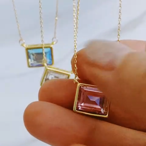 Sweet Square Pendant Necklace