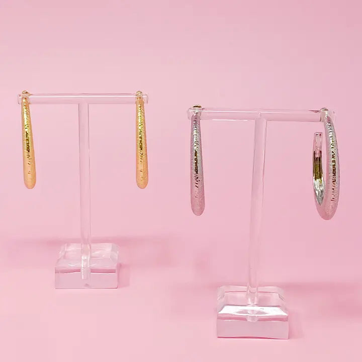 Textured Daily Hoop Earrings - preorder