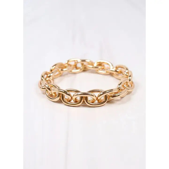 Teresa Link Stretch Bracelet Gold - preorder