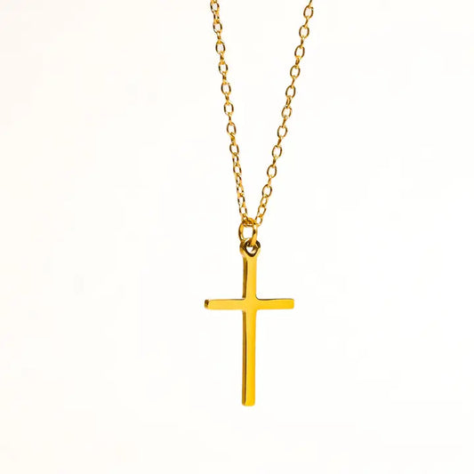 Tirza 18K Gold Non-Tarnish Small Cross Necklace - preorder