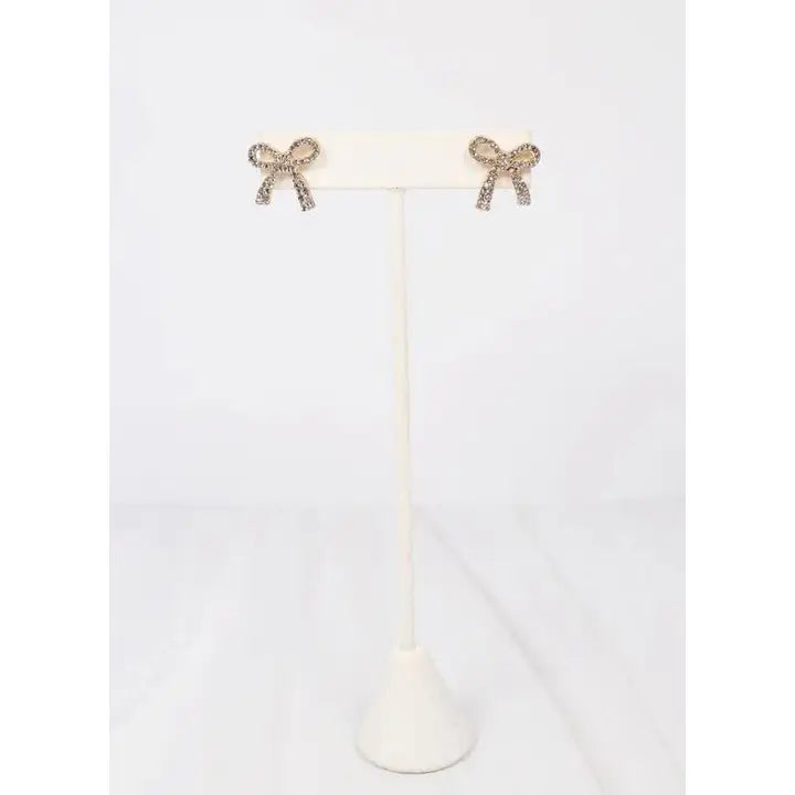 Wendover Cz Bow Earring Gold -preorder