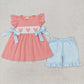 Pink/Blue Mouse Girls Short Set - Preorder
