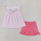 Embroidered Princesses Short Set - Preorder