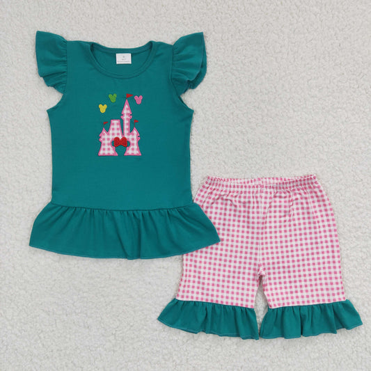 Embroidered Castle Short Set - Preorder