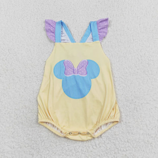Blue/Yellow Mouse Bubble Romper - Preorder