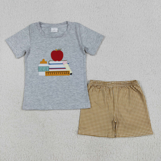 BTS Embroidered Books Boys Shorts Set - Preorder