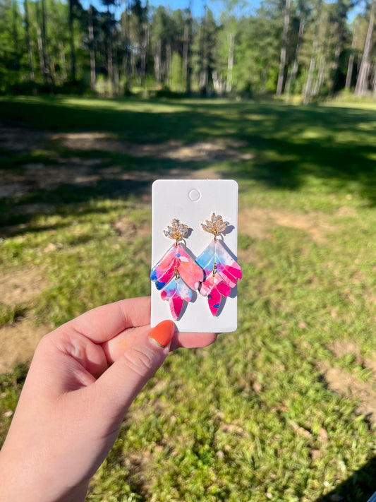 Earrings—Vibrant Watercolors #107
