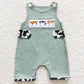 Cows Embroidered Boys Romper - Preorder