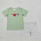Farm Boys Set (Gray Gingham Embroidered) - Preorder