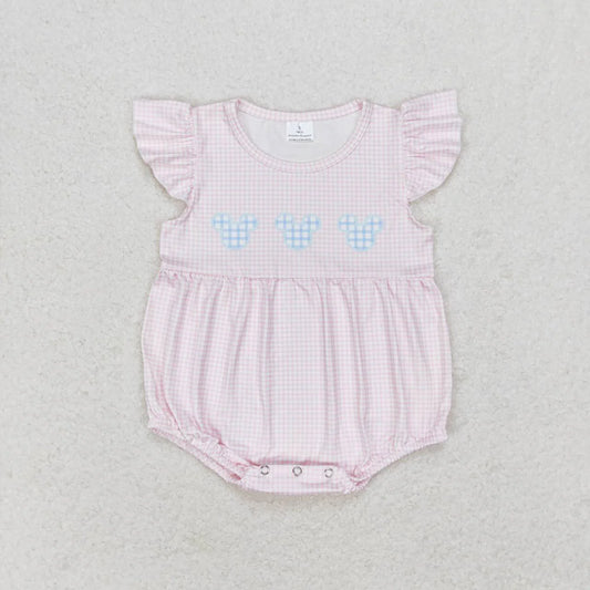 Pink Gingham Mouse Bubble Romper - Preorder
