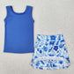 Blue Floral Skort Set - Preorder
