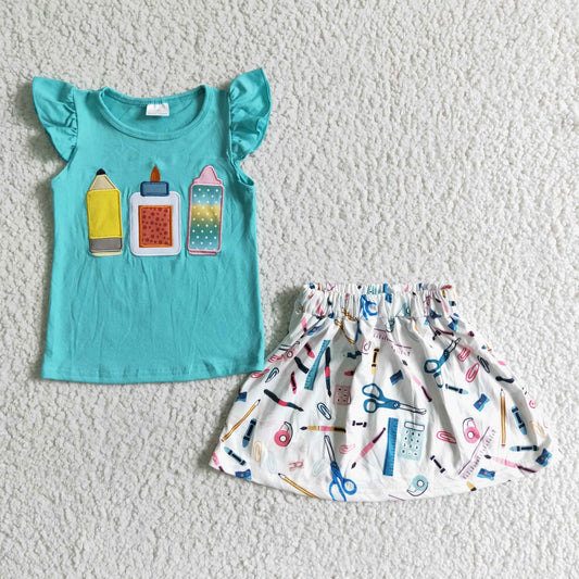 BTS Embroidered Supplies Girls Skirt Set - Preorder
