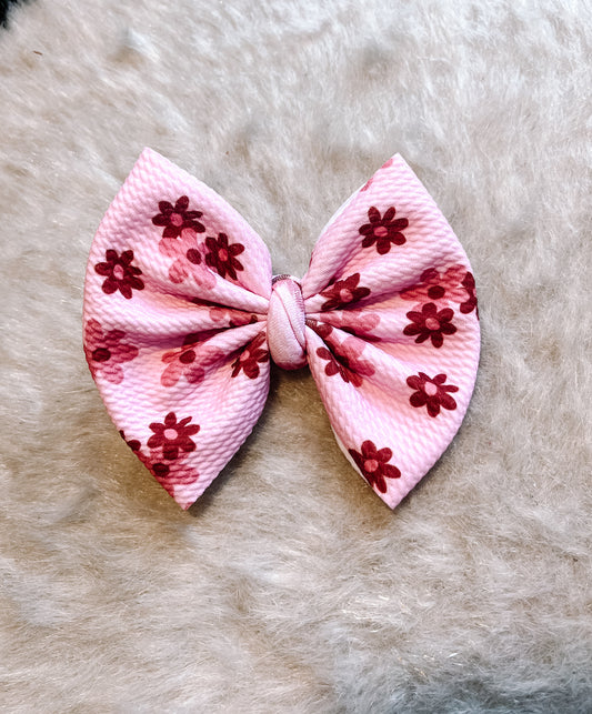 Pink Daisy Bow