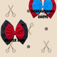 Stickball Team Colors Double Bow
