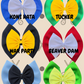Stickball Team Colors Double Bow