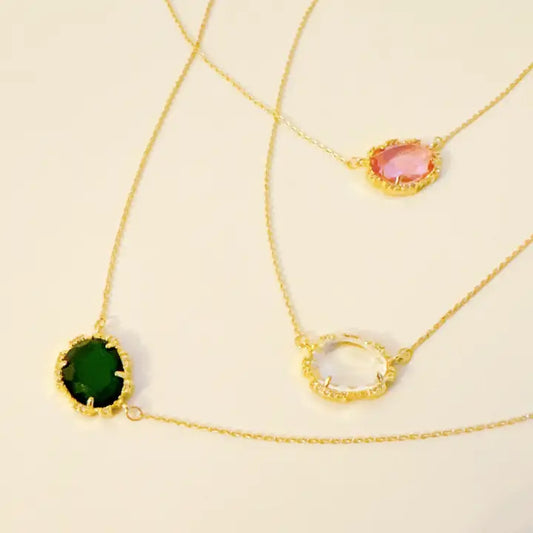 Clustered Glass Jewel Necklace - preorder