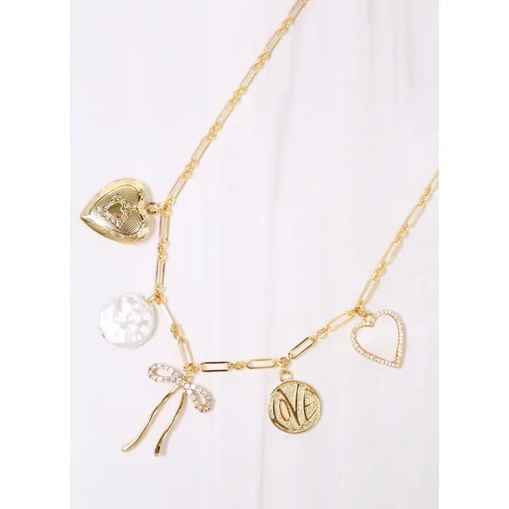Mckeon Charm Necklace Gold - preorder