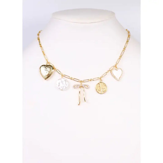 Mckeon Charm Necklace Gold - preorder