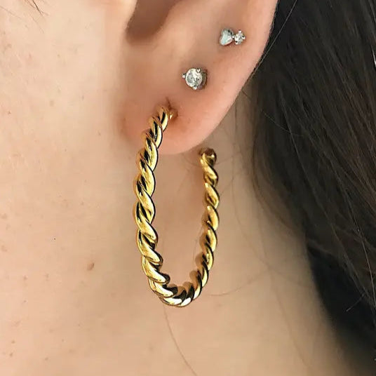 Twisted Sister Hoop Earrings - preorder